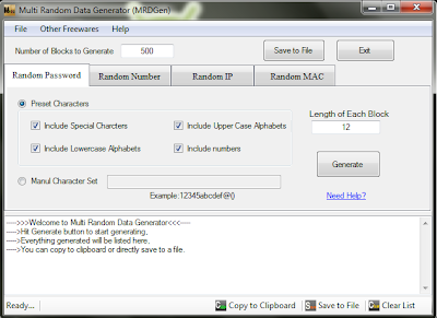 Multi Random Data Generator 1.0
