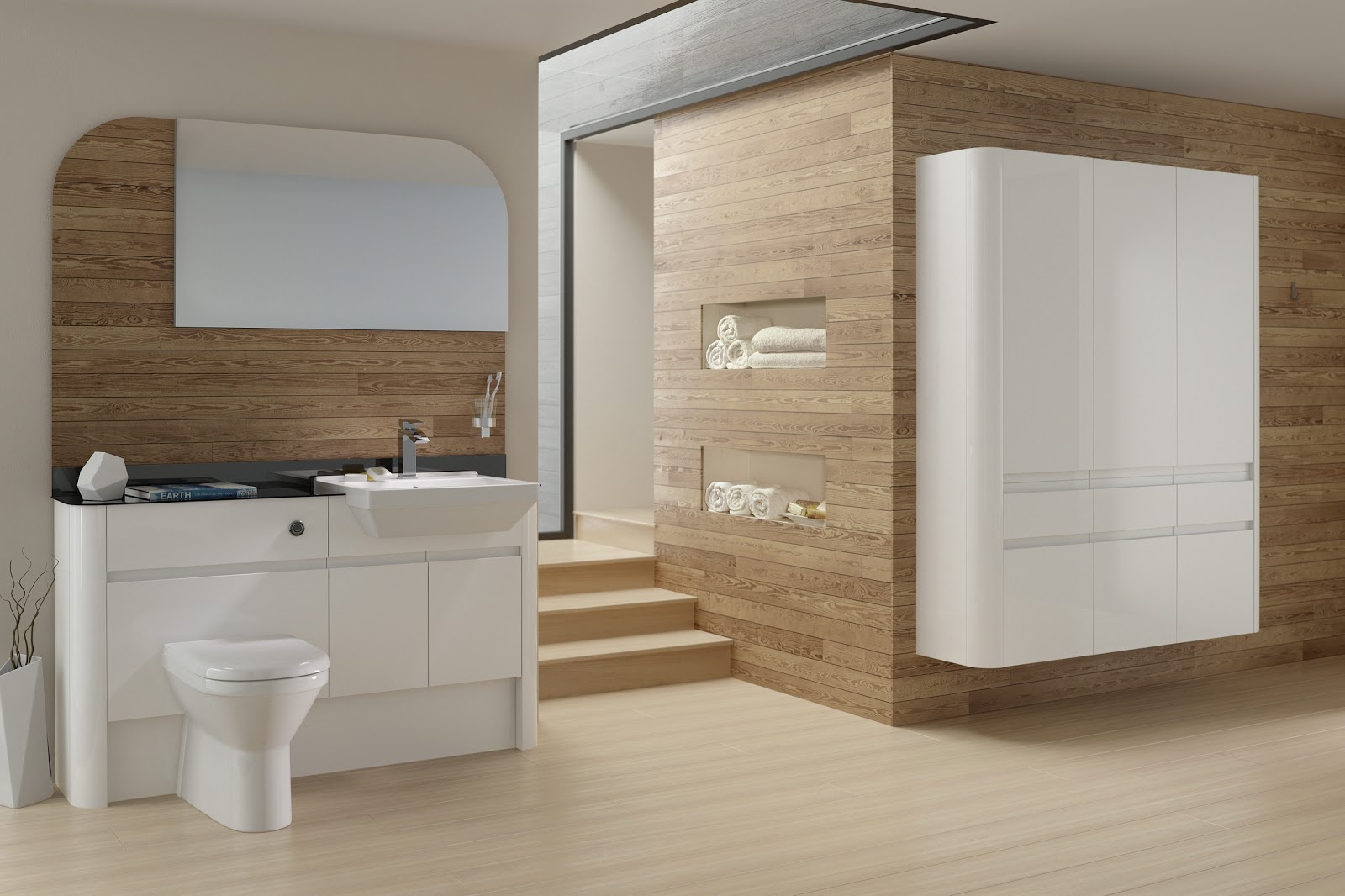 Ellis Furniture Launches Reflection Gloss White Daily Design Knowledge Reflection Gloss White Features Plenty Of On Trend Curve Eal Which Has Spilled Over From Kitchens Into Bathrooms The New With