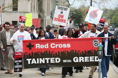 Marching against Red Cross greed in Washington