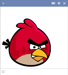 Angry Bird emoticon for Facebook