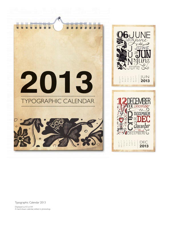 2013 calendar design