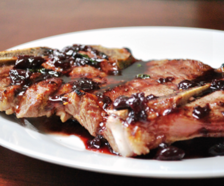 The Bestest Recipes Online Veal Chops with MintCherry Pan Sauce