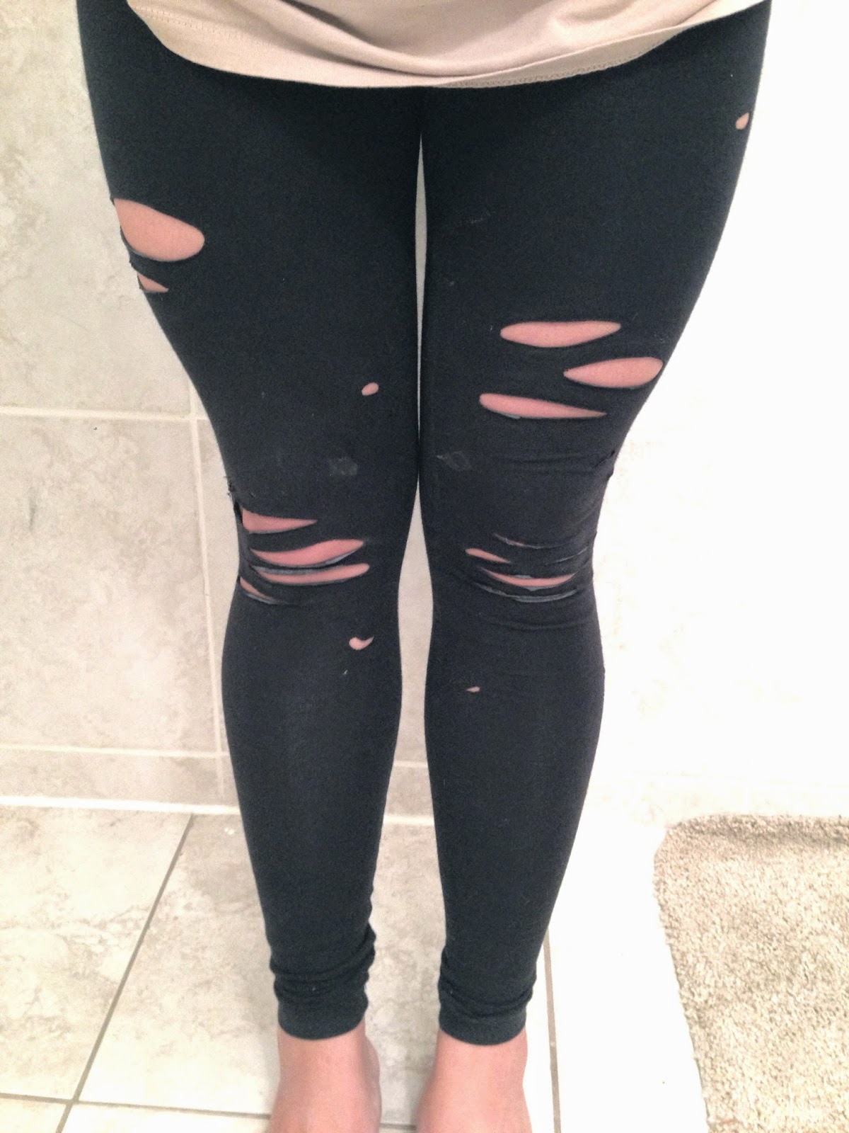 leggings with holes