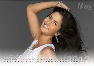 Beautiful Katrina Kaif Desktop Calendar 2012