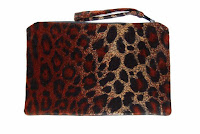 Velvety Leopard Clutch