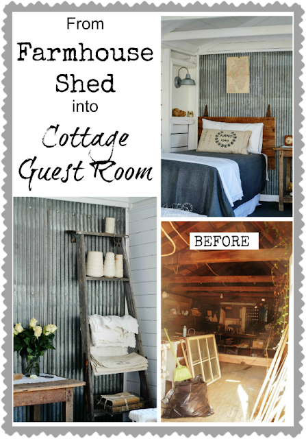 Shed Remodel into Guest Room via Knick of Time @ knickoftimeinteriors.blogspot.com