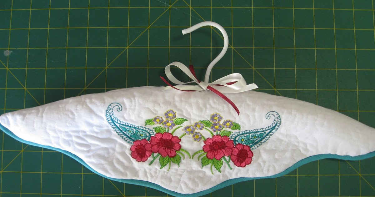 Vicki's Fabric Creations Scalloped Edge Coat Hanger Cover Tutorial