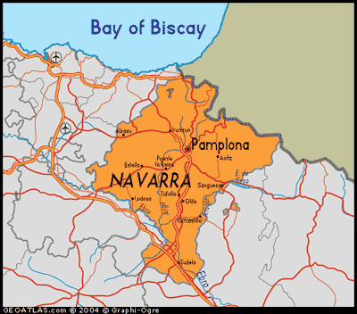 Navarre Carte de la ville