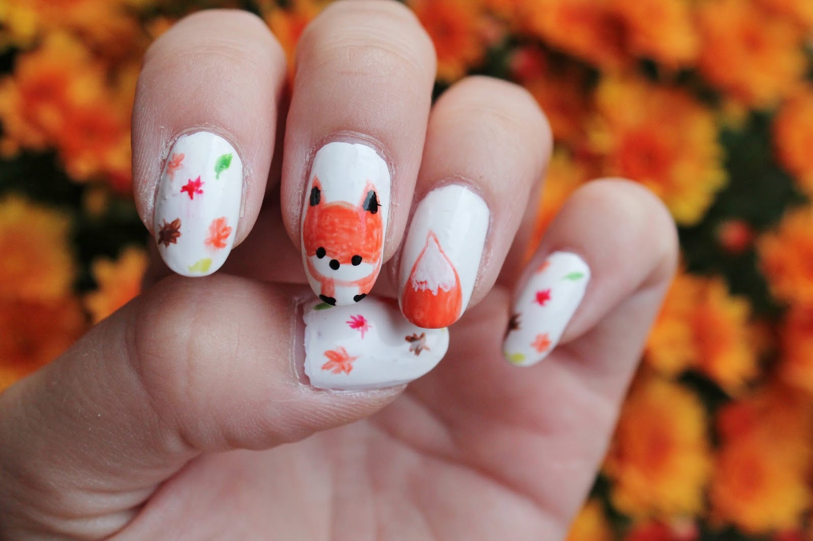 2. Cute Fox and Deer Nail Designs - wide 9