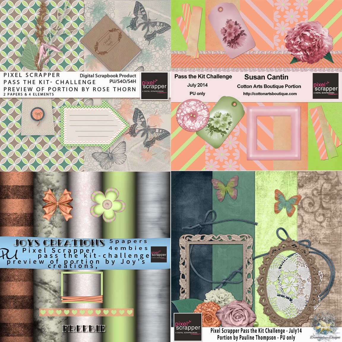 Rose Thorn Designs Free Mini Digital Scrapbook Kit