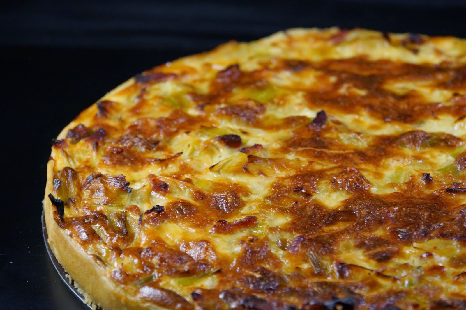 Quiche poireauxfromagelardons