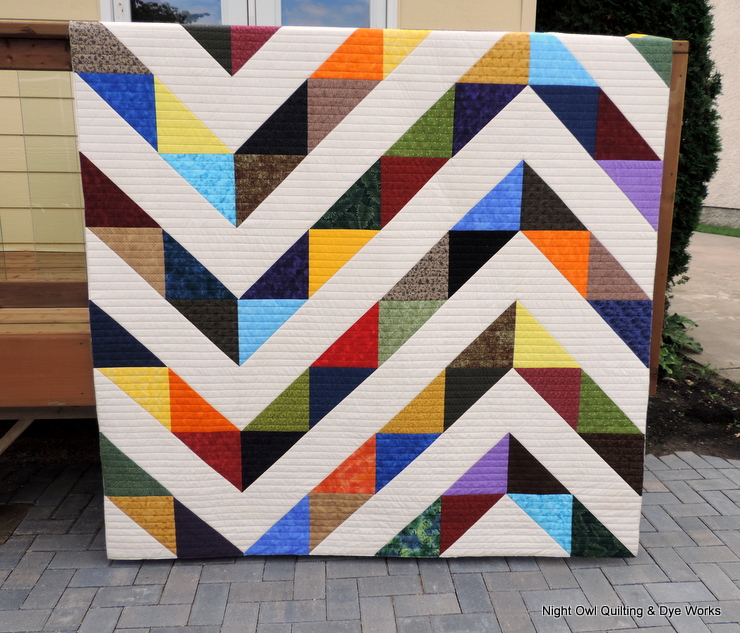 Night Owl Quilting & Dye Works Eileen's Uneven Zigzag Quilt