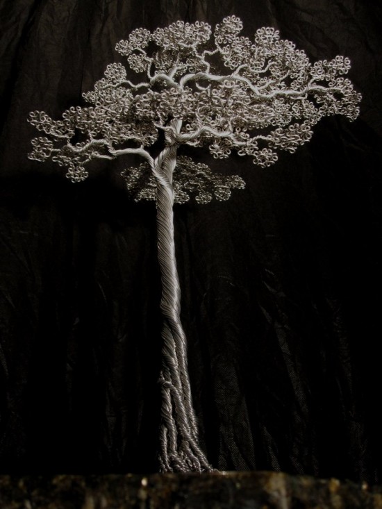 Aluminum Wire Tree Sculpture