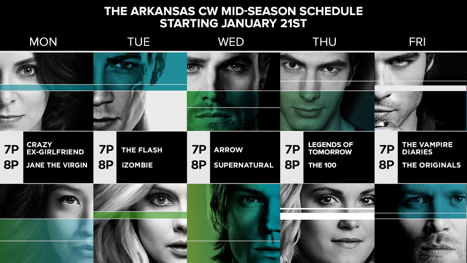 The Arkansas CW Crew MidSeason Schedule