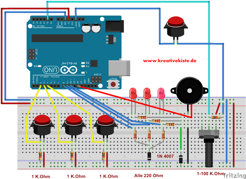 kreative kiste: Einen Buzzer selber bauen