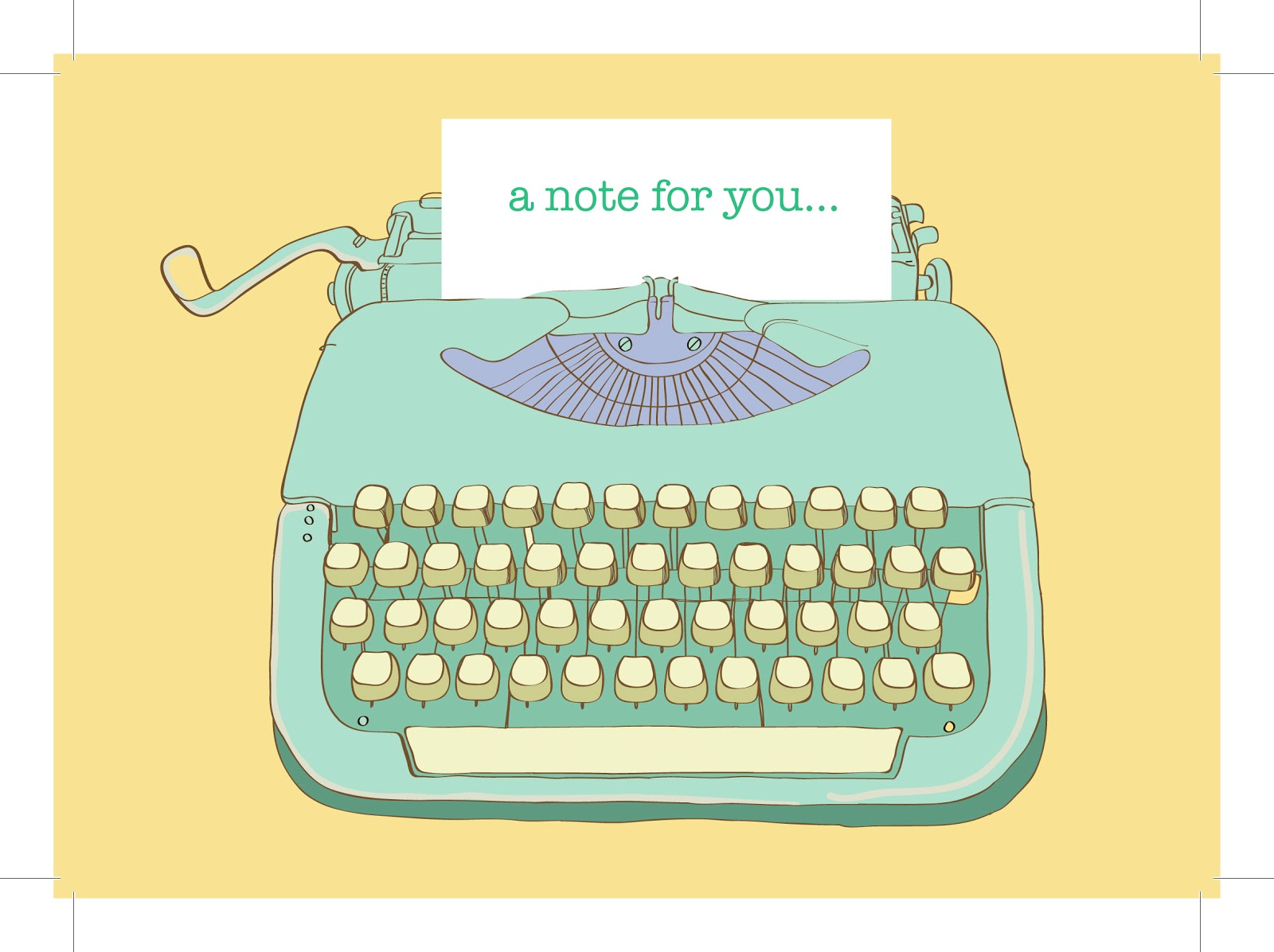 Oh So Lovely FREE PRINTABLE TYPEWRITER NOTE CARDS