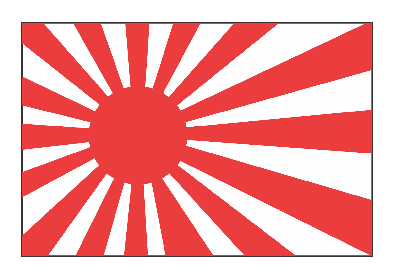 Japan flag old style rising sun Logo Vector ~ Format Cdr, Ai, Eps, Svg