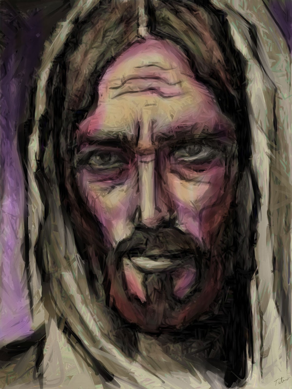 A New Painting Jesus Drawing