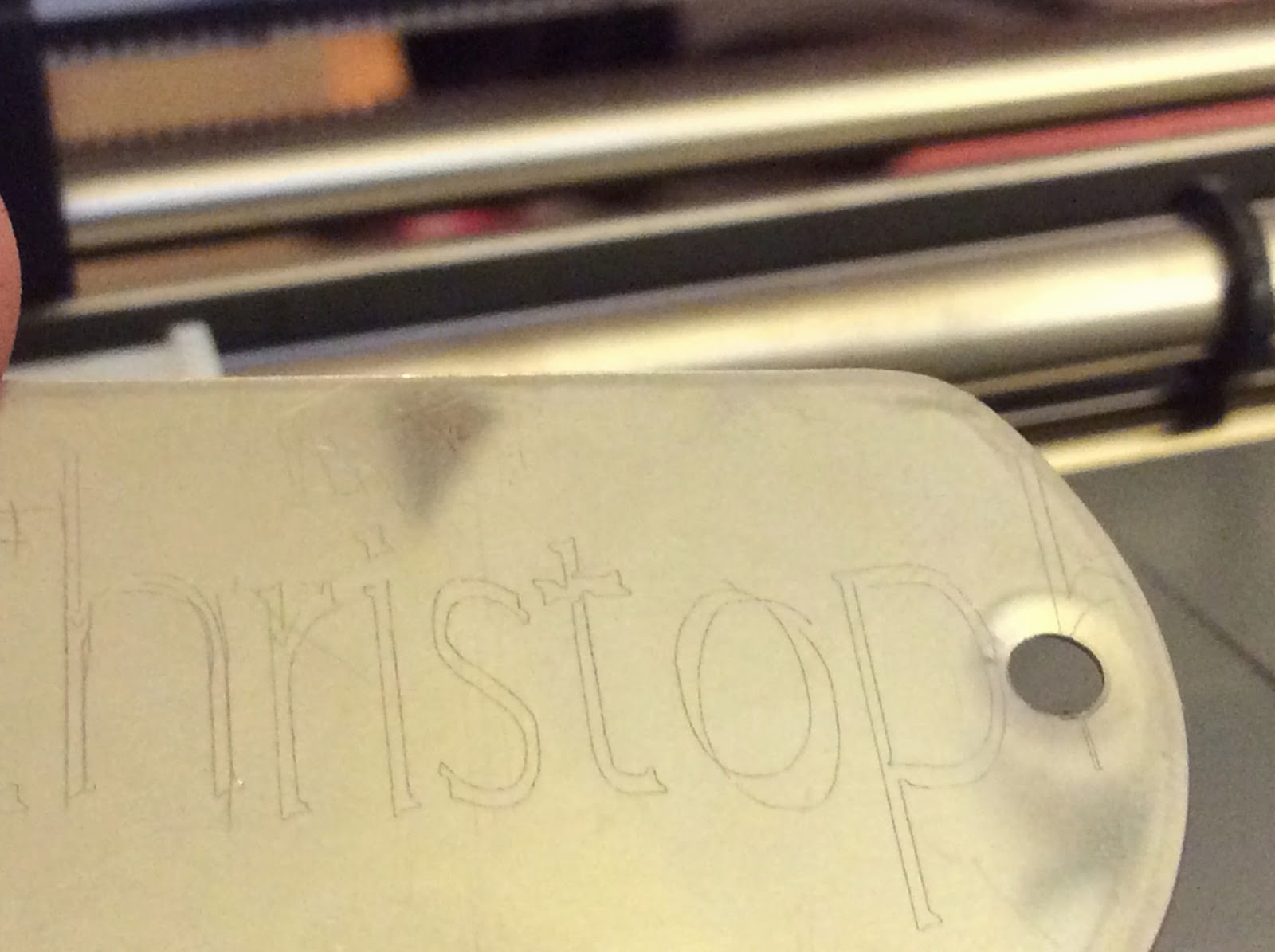 Pink Blood Creations How to engrave metal (dog tag) with your