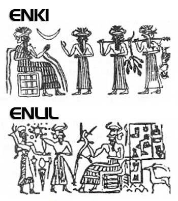 i due fratellastri enki ed enlil (o anche ea)