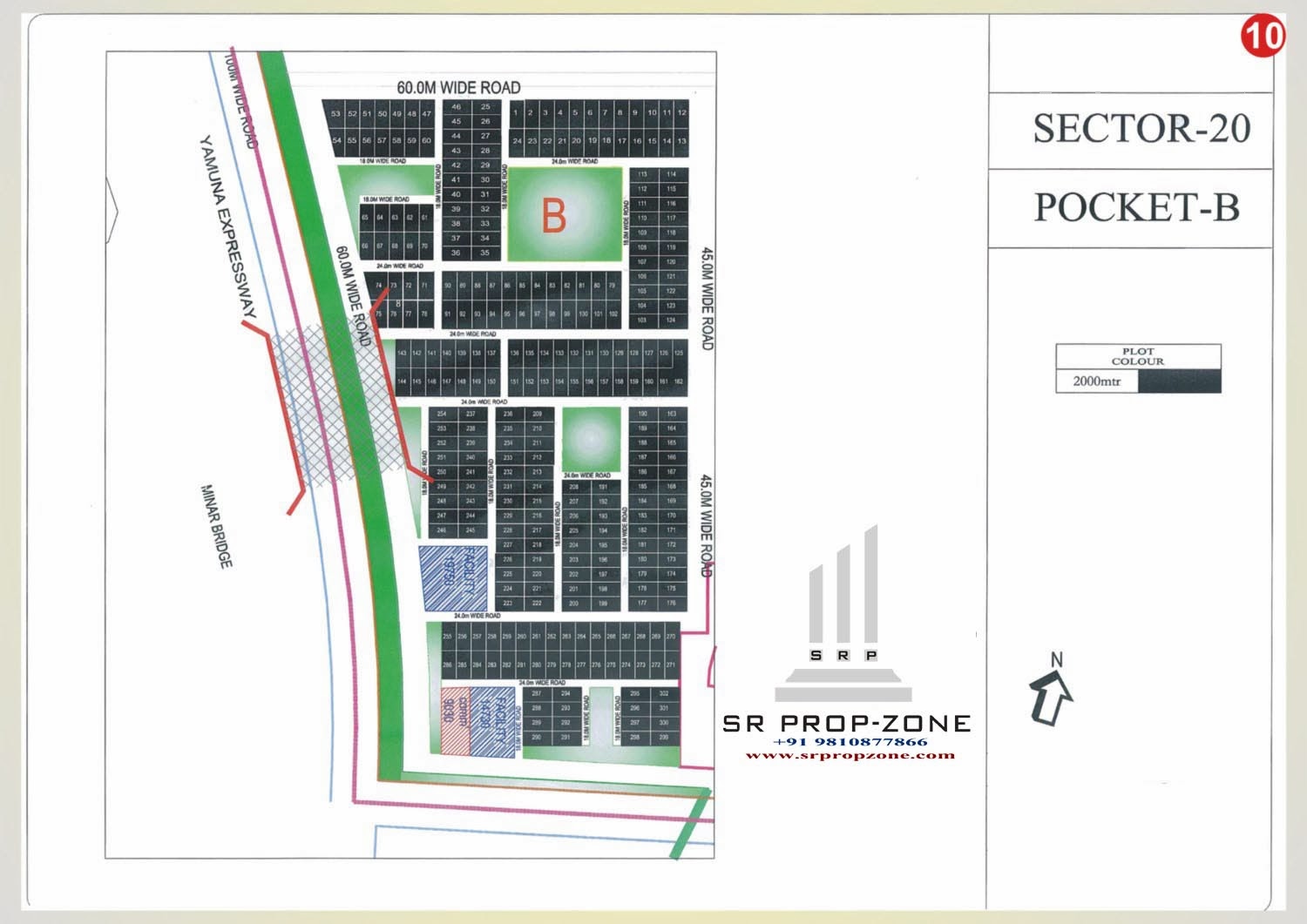 Layout Plan of Yamuna Expressway Sector 20 Pocket B HD Map Greater
