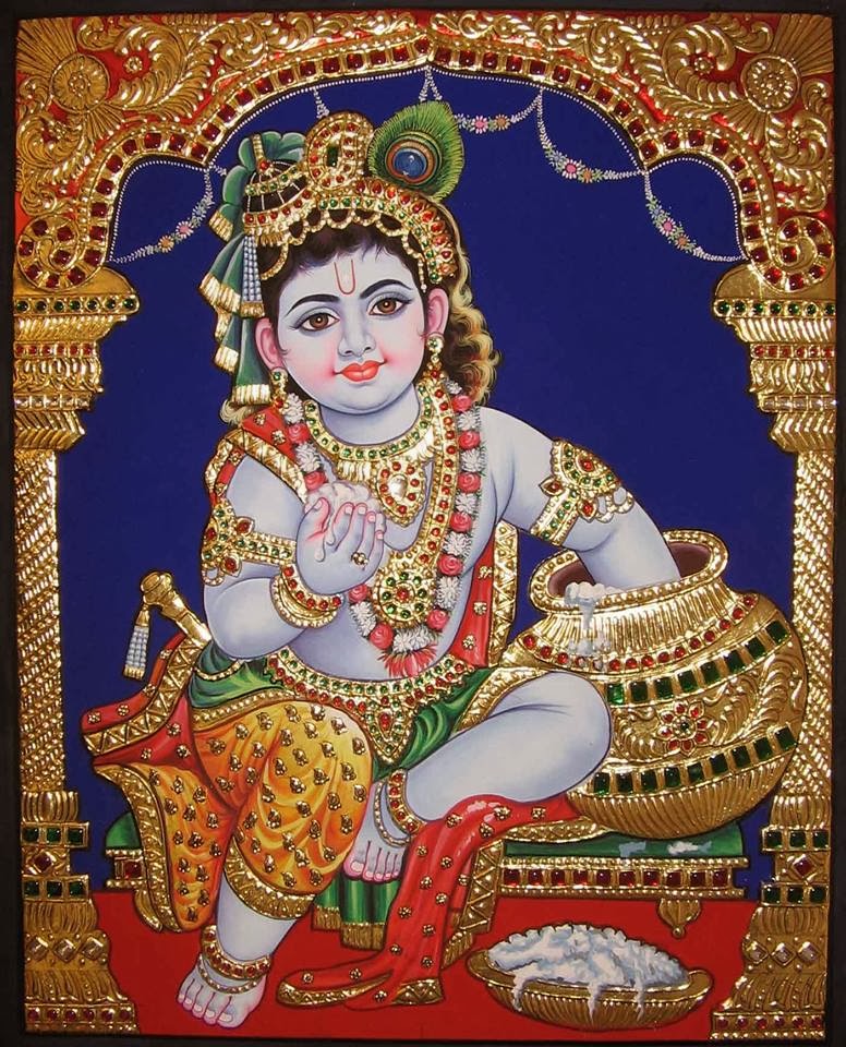 TELUGU WEB WORLD: amazing painting of lord chinni krishna ...