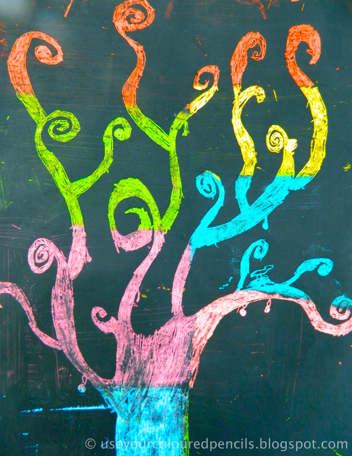 Use Your Coloured Pencils Klimt Scratch Art