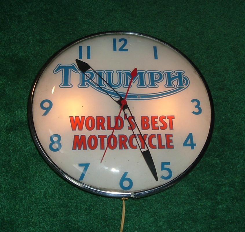 GeekBobber 1950's Triumph Dealer Clock
