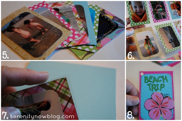 How to Make a Mini Keyring Photo Album, from Serenity Now blog