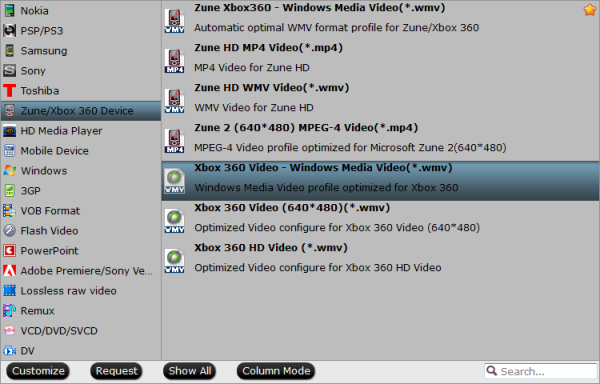 Xbox One WMV format Xbox One WMV format