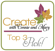 I was a top pick at Create with Connie & Mary