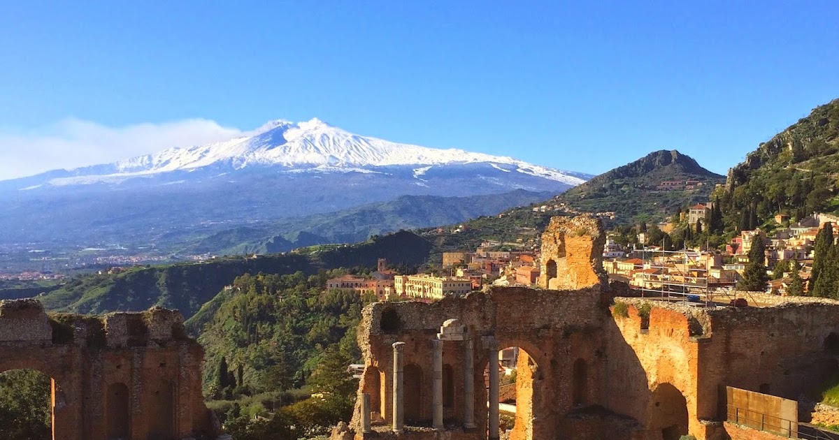 Snowy Taormina and spectacular Castelmola the best views in Sicily!