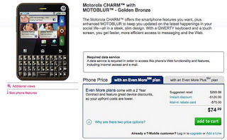 Motorola Charm for T-Mobile now available