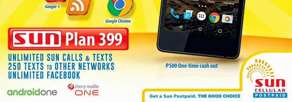 Sun Postpaid Offers Cherry Mobile One Under Plan 399 with