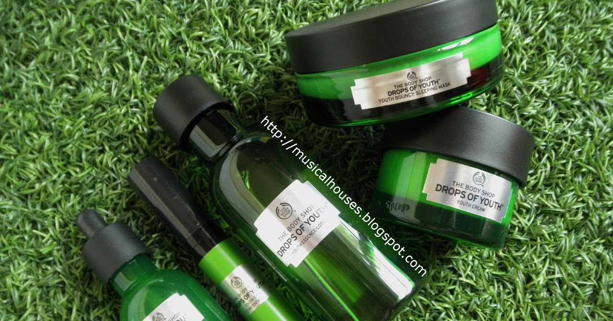 The Body Shop Drops of Youth Review Eye Concentrate, Bouncy Sleeping Mask, Essence Lotion