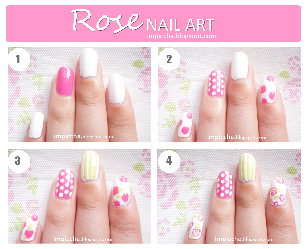1. "Rose Nail Art Tutorial with Crystal Centers" - wide 2
