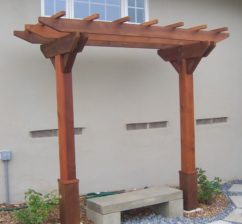 The 2 Minute Gardener Photo Wooden Arbor with Bench