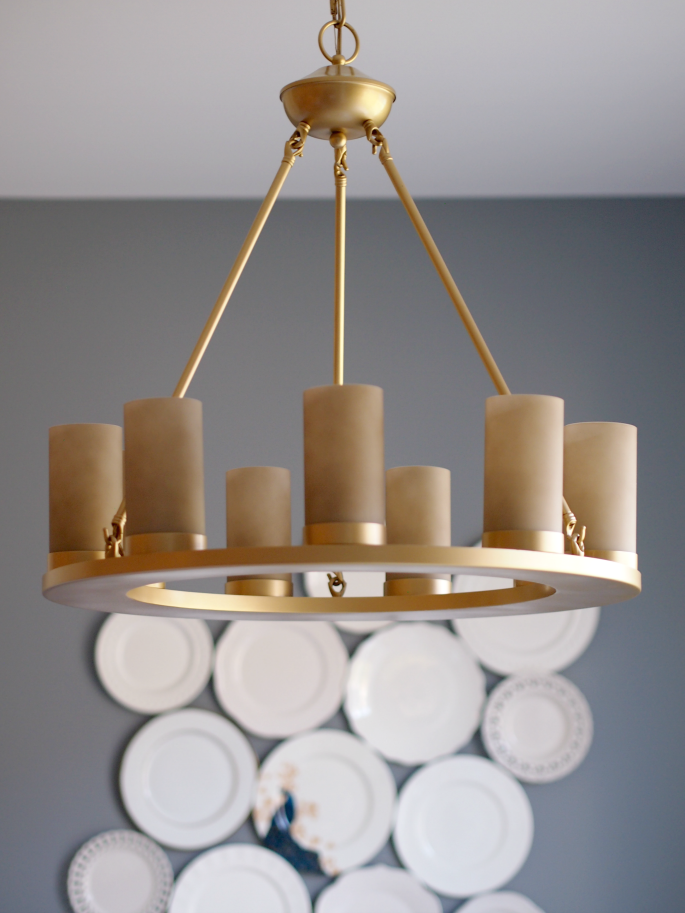 How To Spray Paint A Light Fixture + Dining Room Reveal Suburban FauxPas