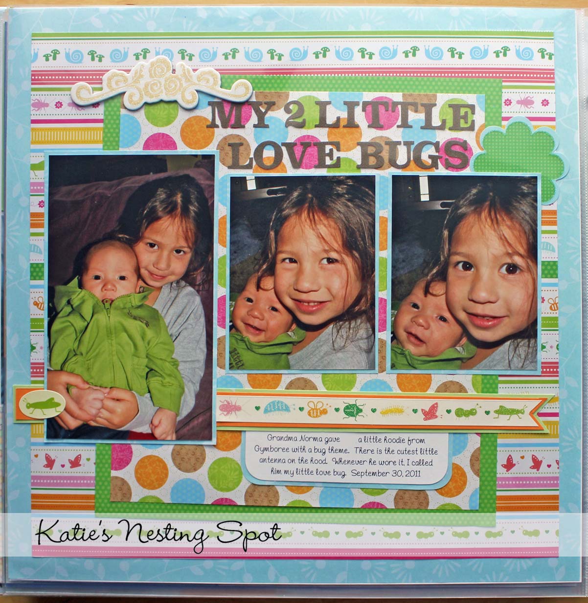 Katie's Nesting Spot: Baby Boy Scrapbook Pages: Just Arrived