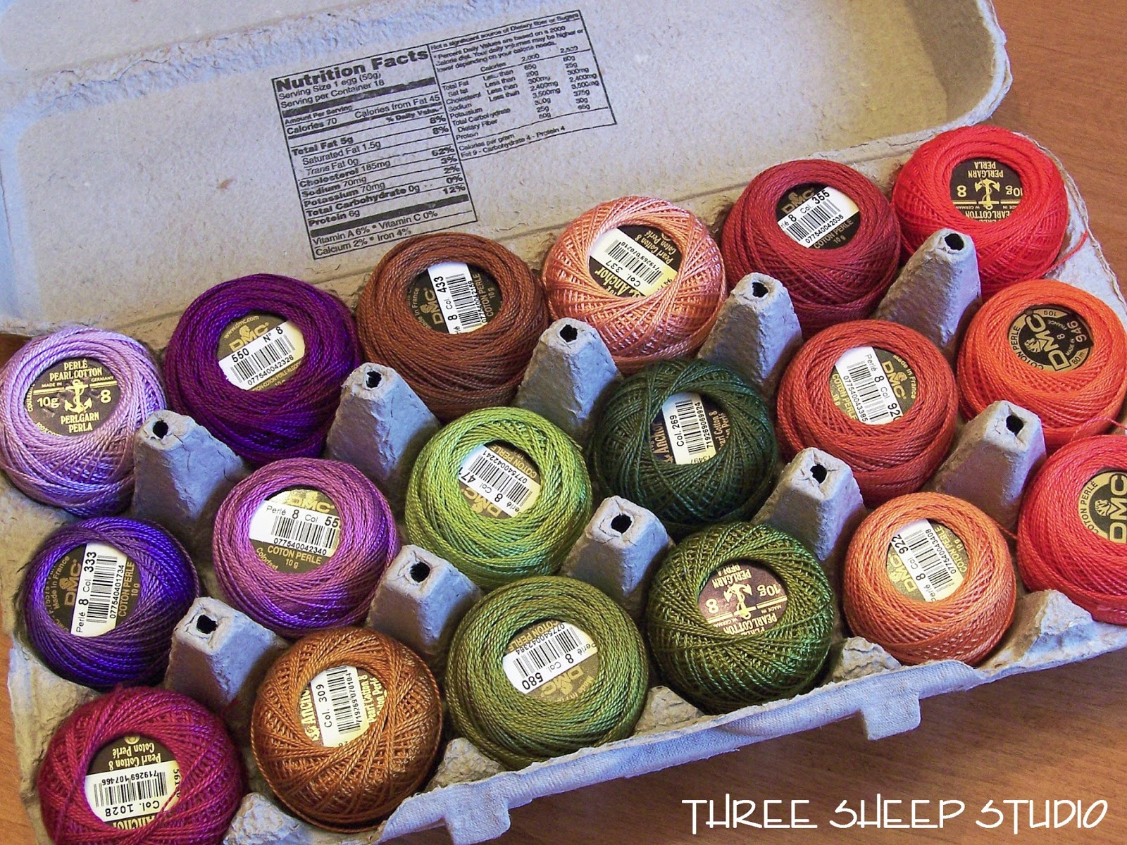 Three Sheep Studio Three Dozen Eggs And Perle Cotton...