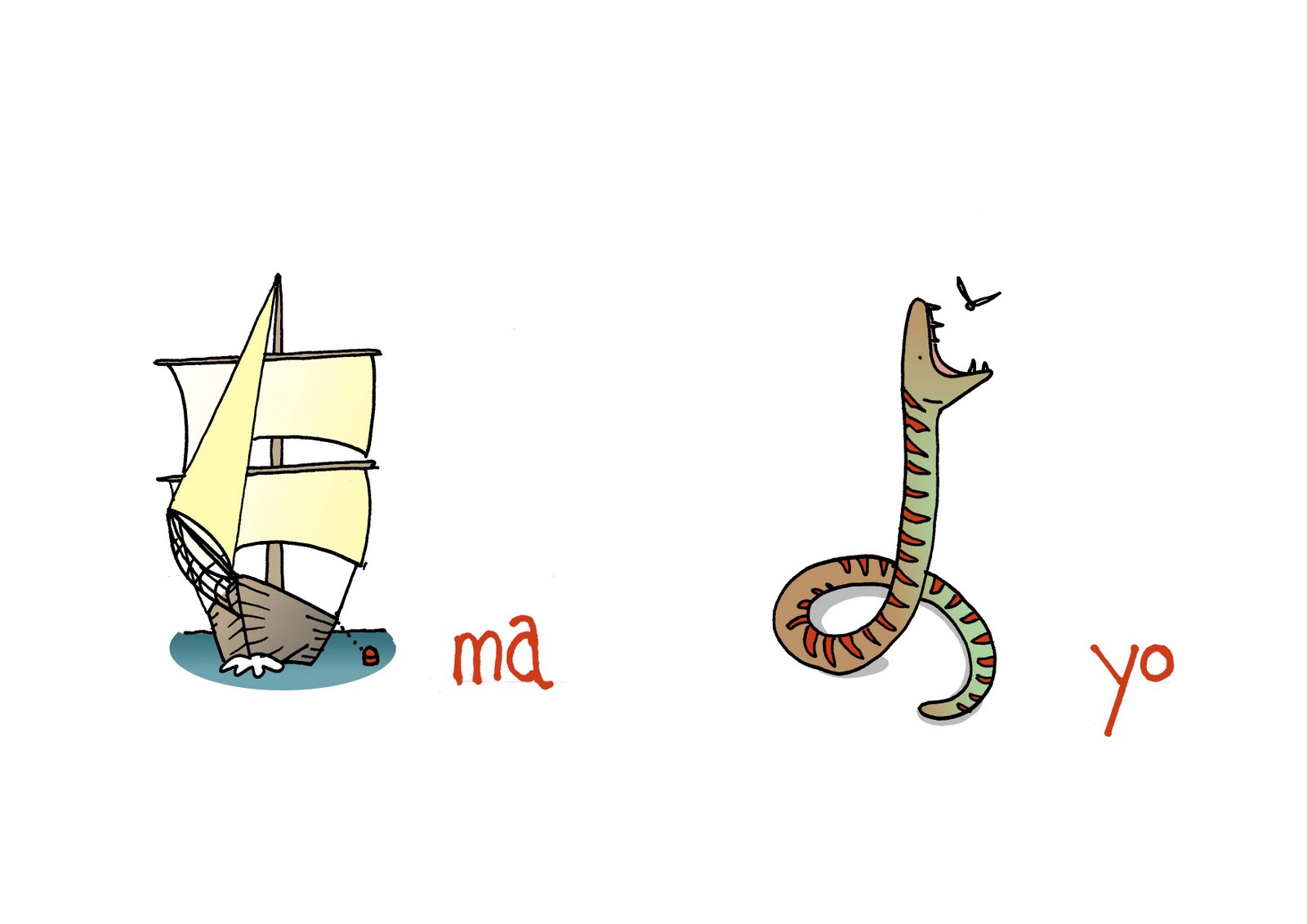 My Sketchblog Learning JapaneseHiraganaMA and YO