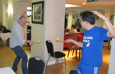 Lemon Fencing - Chooi & Matt demonstrate, with some style, how to play this daft game