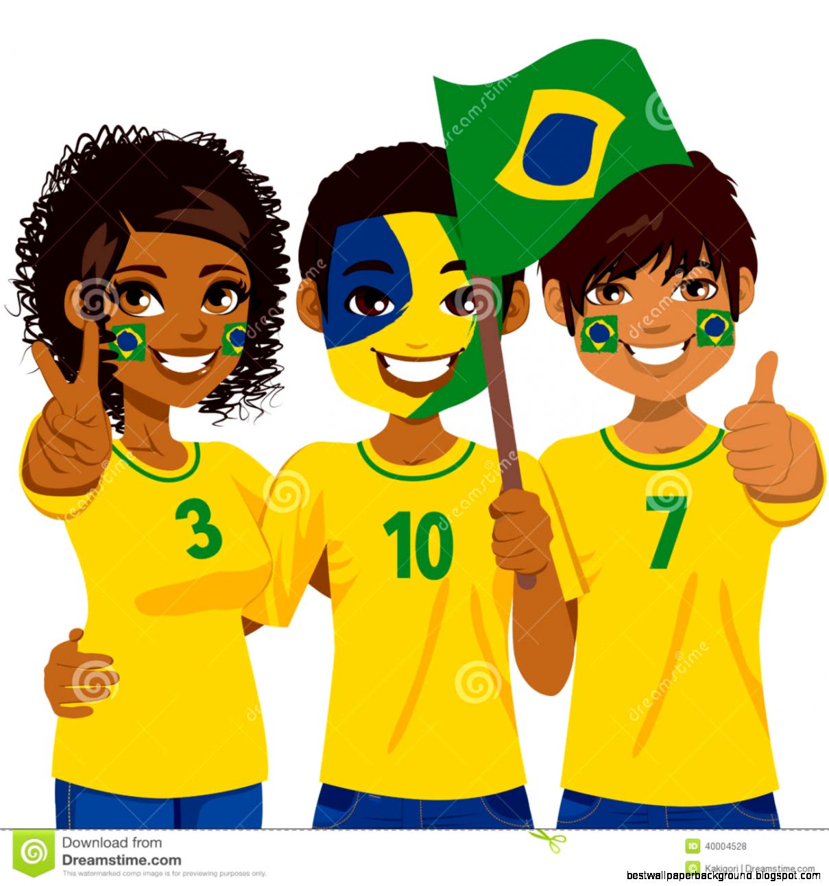 Brazilian Soccer Fans Stock Vector Image 40004528 Brazilian Soccer Fans Stock Vector Image 40004528
