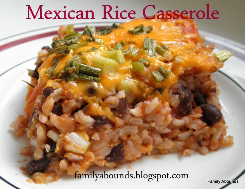 Family Abounds Mexican Rice Casserole