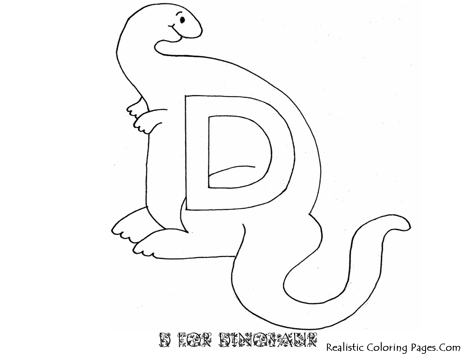 D Letters Alphabet Coloring Pages