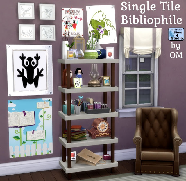 Sims 4 CC's The Best Bookcase by Orangemittens