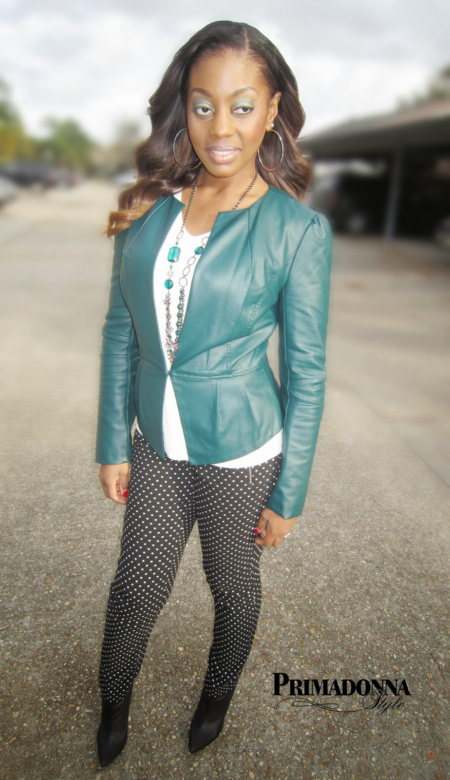 Primadonna Style Work Week Chic Black, White, & Teal All Over...