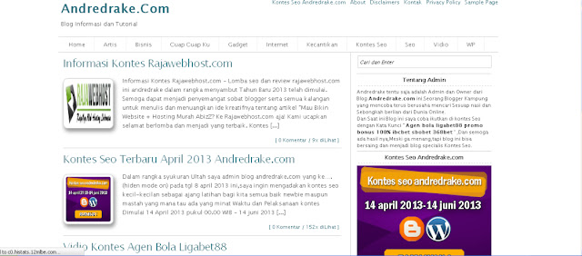 Review blog Andredrake.com Blog Informasi Terbaru dan Tutorial Gratis
