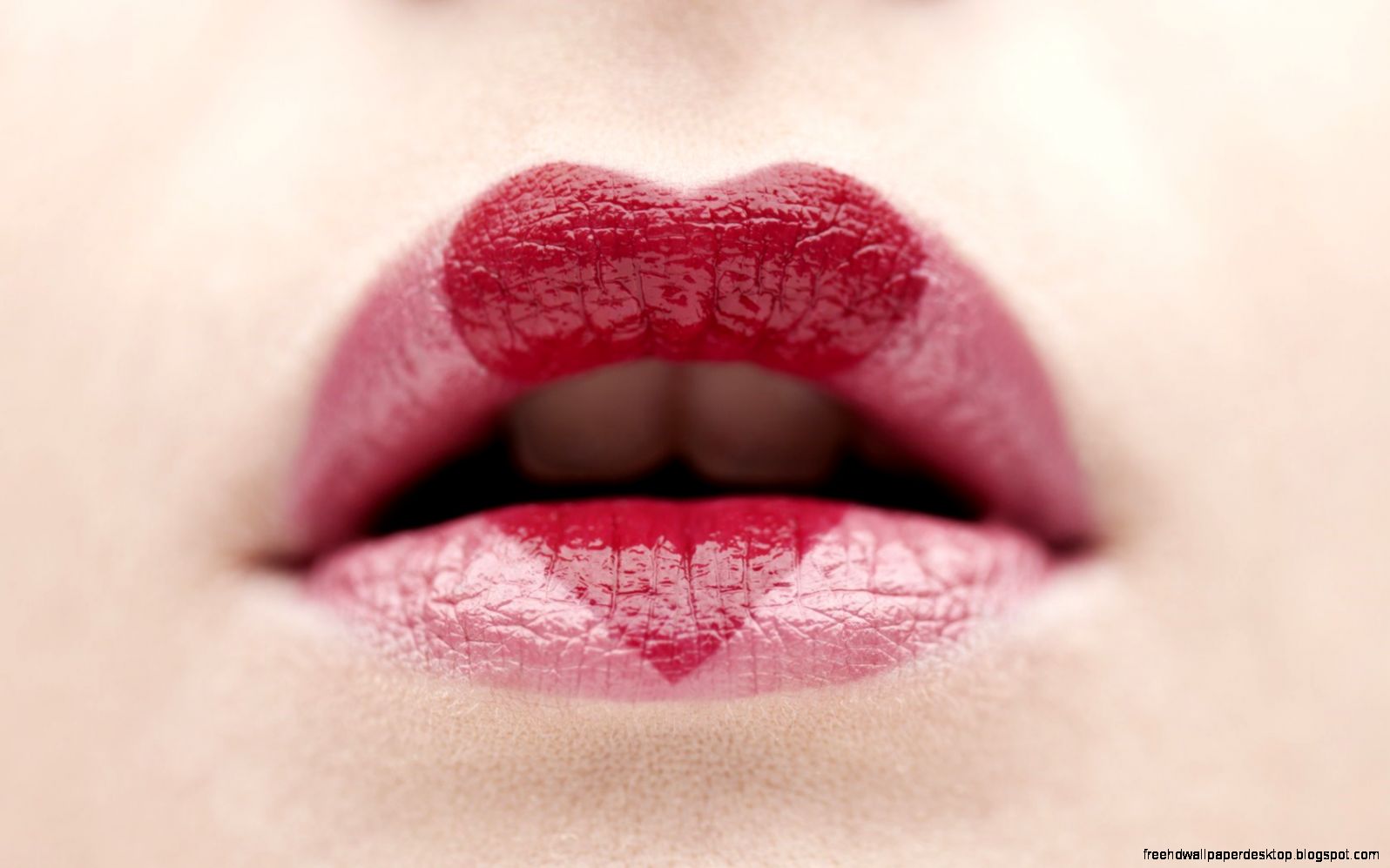 Pink Lips Girl Heart Love Red   HD wallpapers