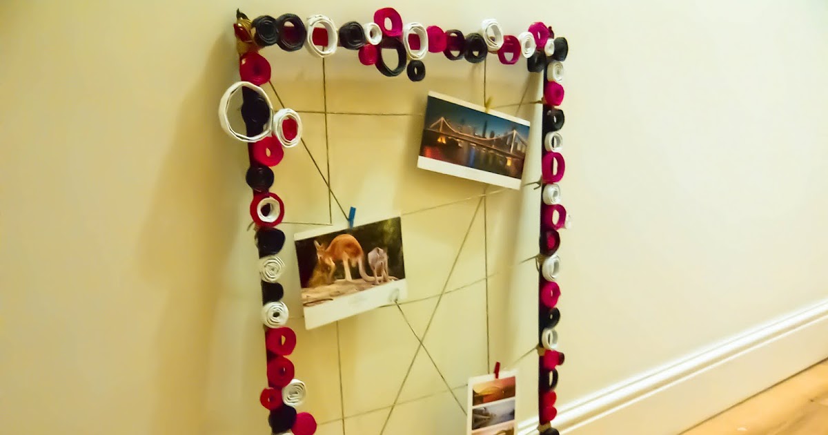 Picture frame from recycled magazines
